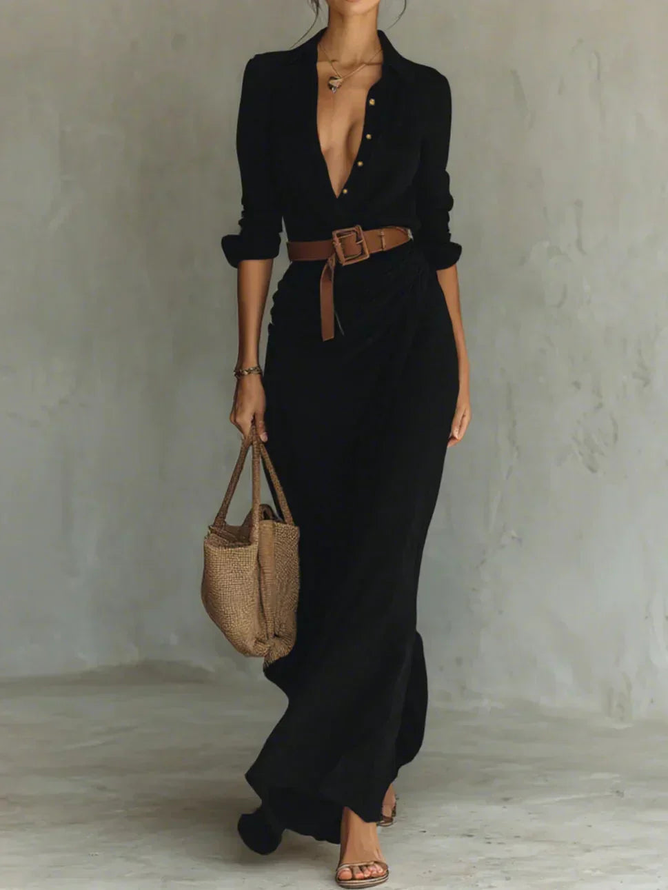 Celeste | Elegant Beige Dress