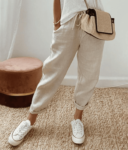 Rive | Elegant Cotton-Linen Trousers Buy 1 Get 1 FREE