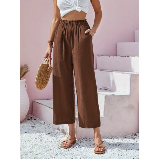 Linen-Cotton Summer Trousers