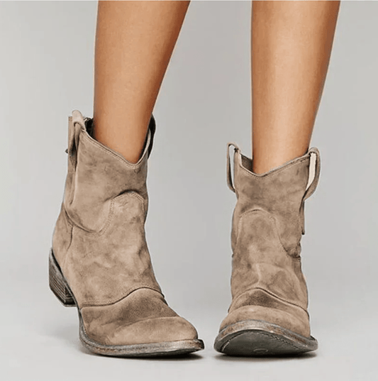Serafina | Western Pull-On Ankle Boots