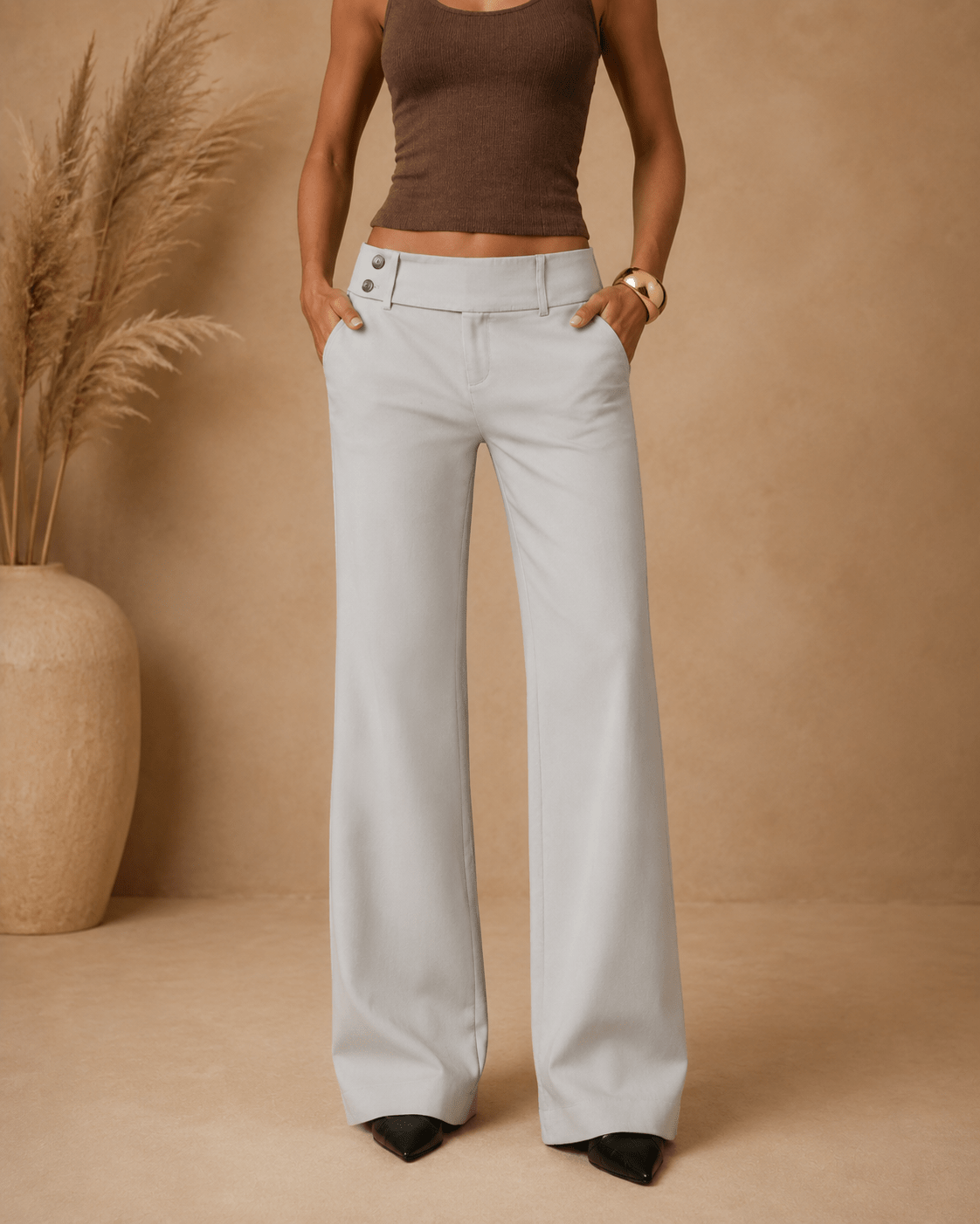 Valeria Tailored Trousers - Grey