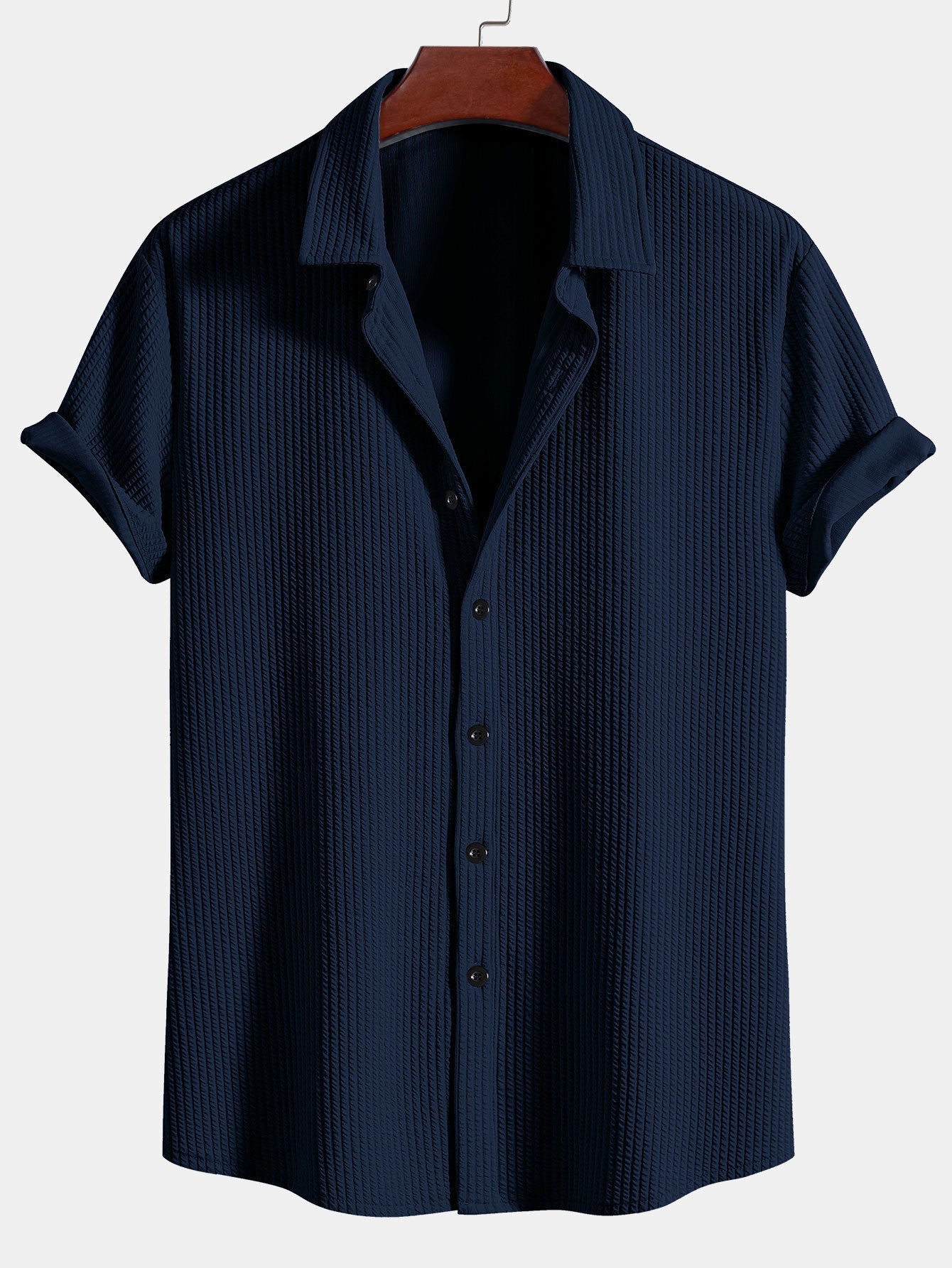 Camisa Acanalada con Botones