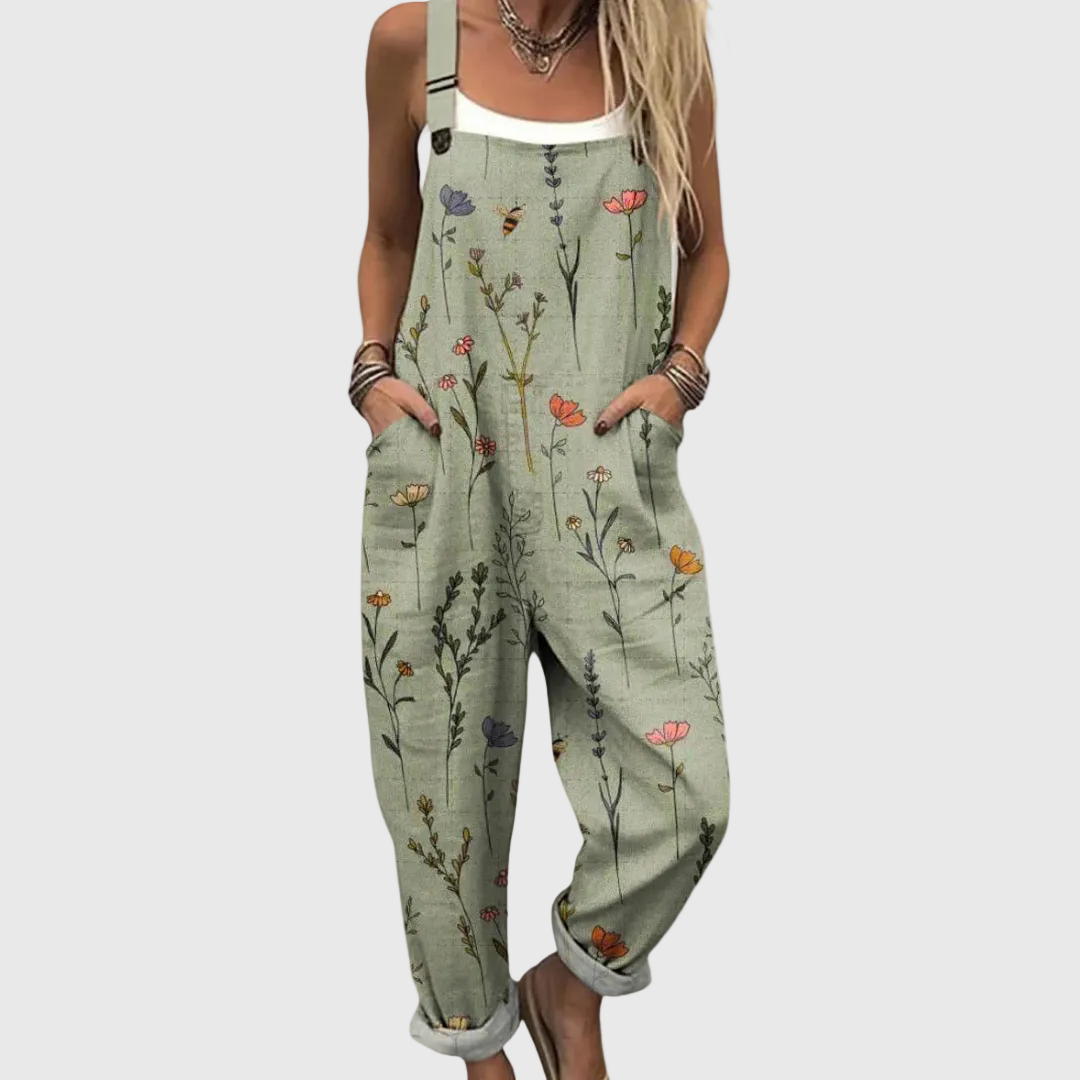 Bean Green | Comfortable Printed Jumpsuit