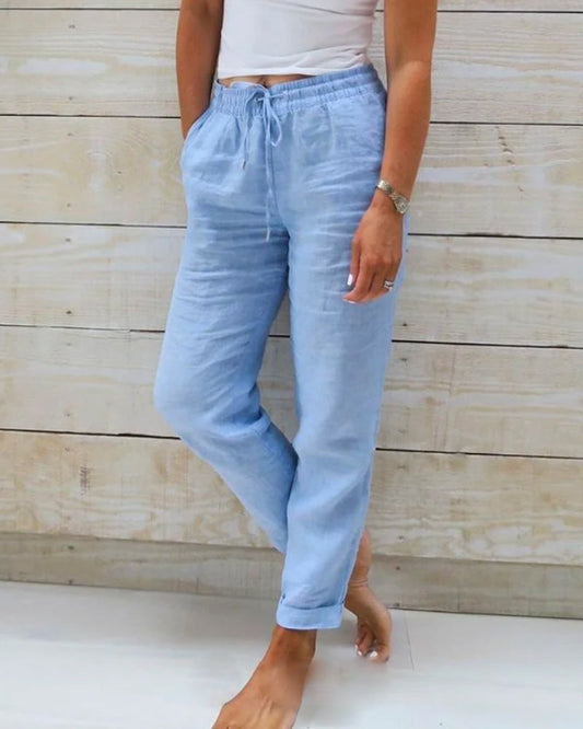 Casual Cotton Linen Trousers