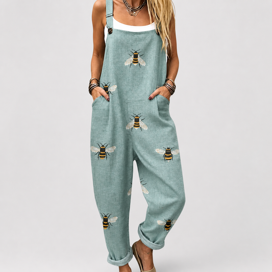 Blue Bee Print | Comfortable Jumpsuit