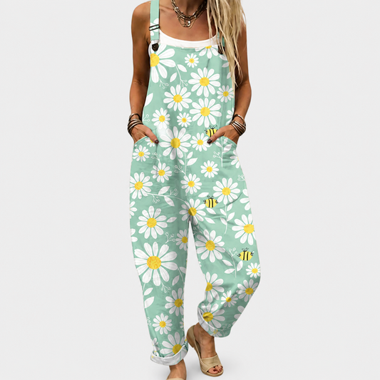 Green | Comfortable Printed Jumpsuit
