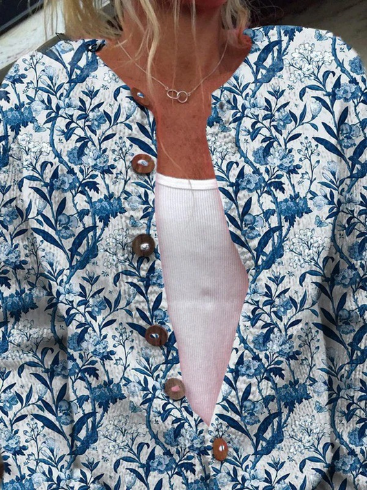 Pierina | Vintage Floral Buttoned Cardigan