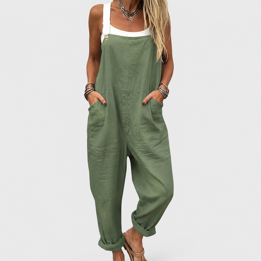 Green | Comfortable Printed Jumpsuit — Style 17