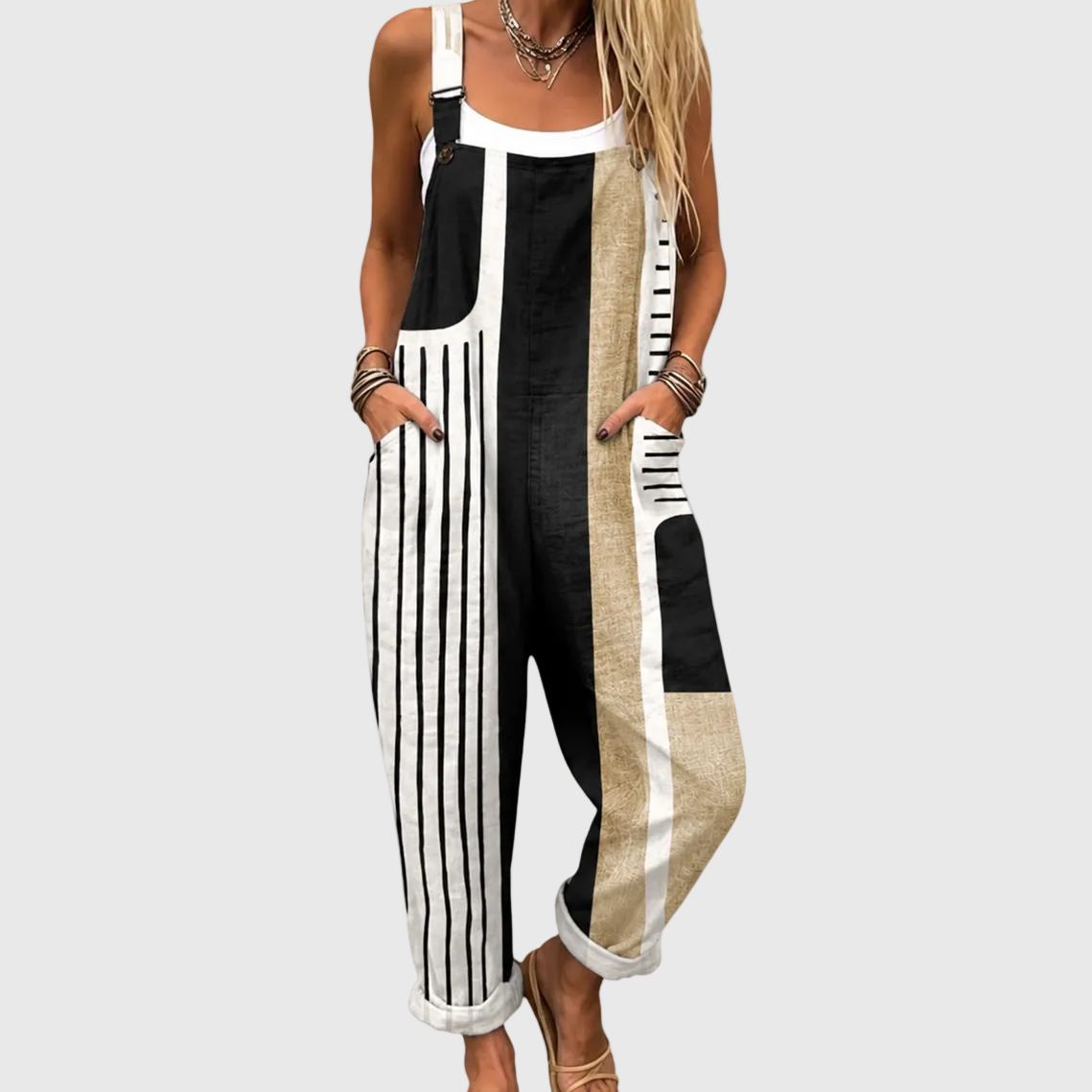 Black | Comfortable Printed Jumpsuit