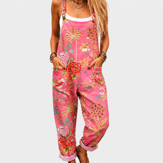 Pink Floral | Comfortable Printed Jumpsuit