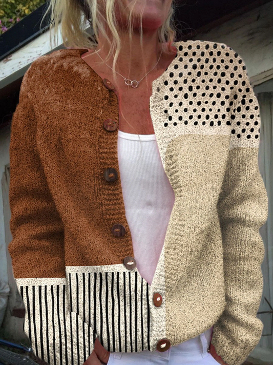 Ofelia | Vintage Patchwork Knit Cardigan