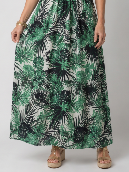 Maravelle | Sleeveless Midi Dress with Floral Print