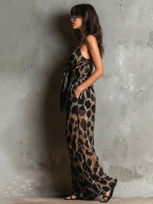 Estela | Leopard Print Jumpsuit