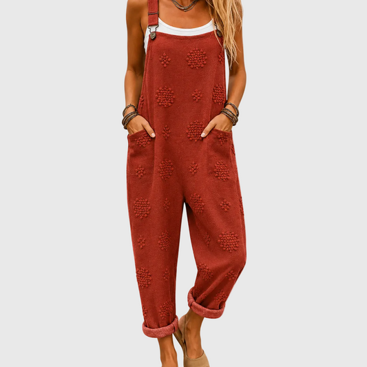Red | Comfortable Printed Jumpsuit