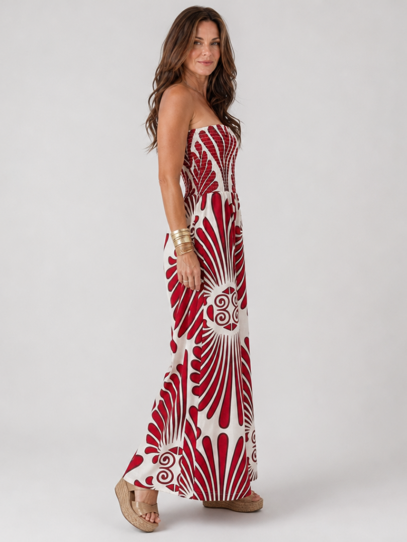 Dyman | Strapless Maxi Dress with Floaty Silhouette