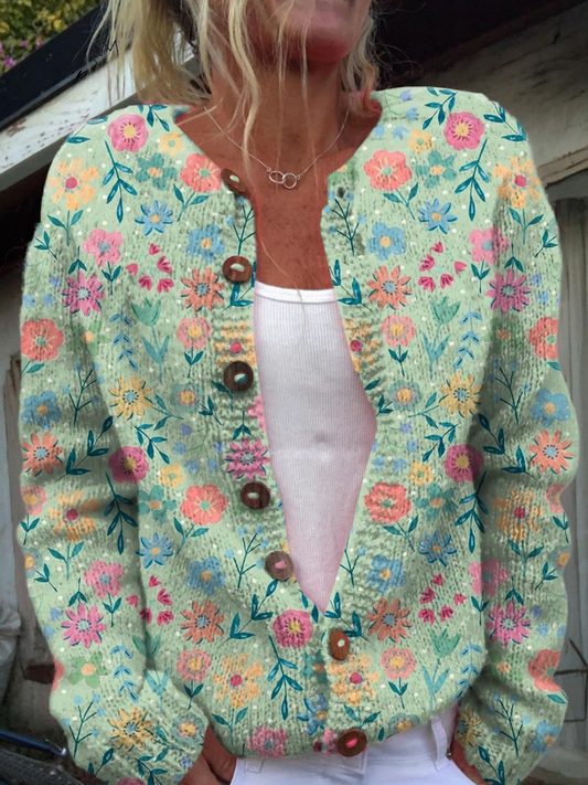 Nicoletta | Vintage Floral Women's Cardigan