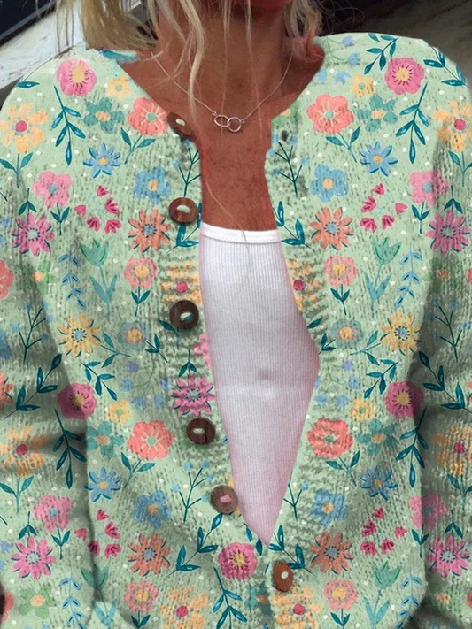 Nicoletta | Vintage Floral Women's Cardigan