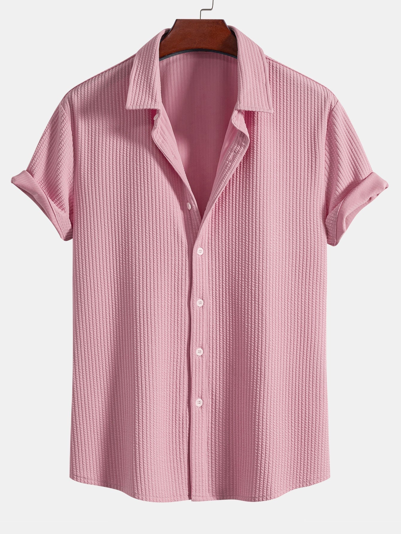 Camisa Acanalada con Botones