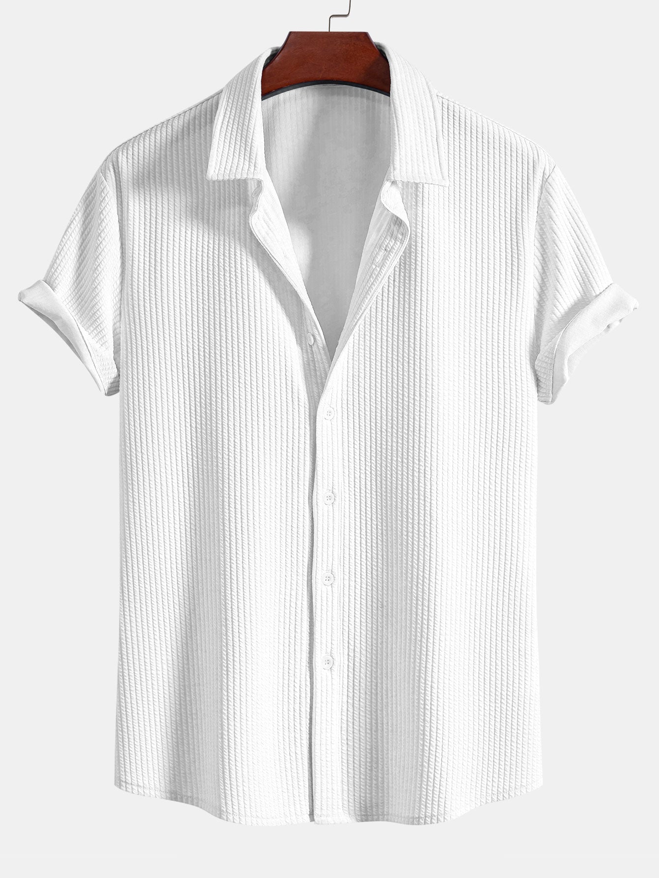 Camisa Acanalada con Botones