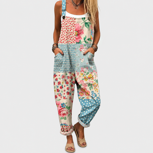 Blue | Comfortable Printed Jumpsuit — Style 20