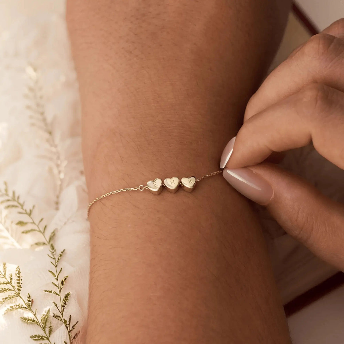 Custom Heart Initial Bracelet