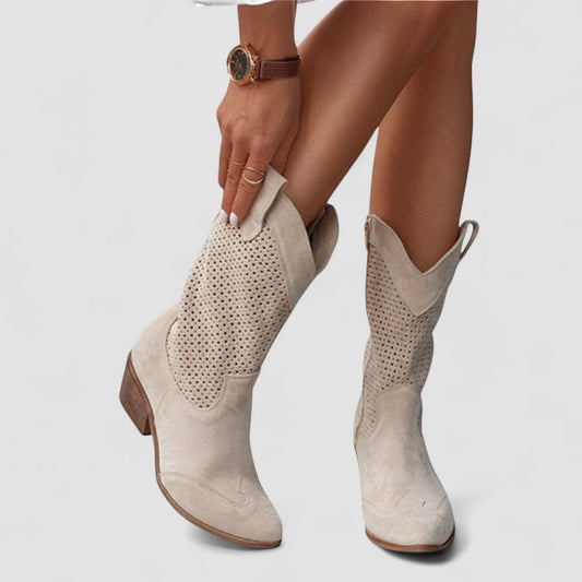 Rosanna | Perforated Western Boots