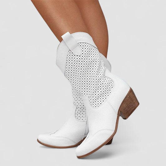 Rosanna | Perforated Western Boots