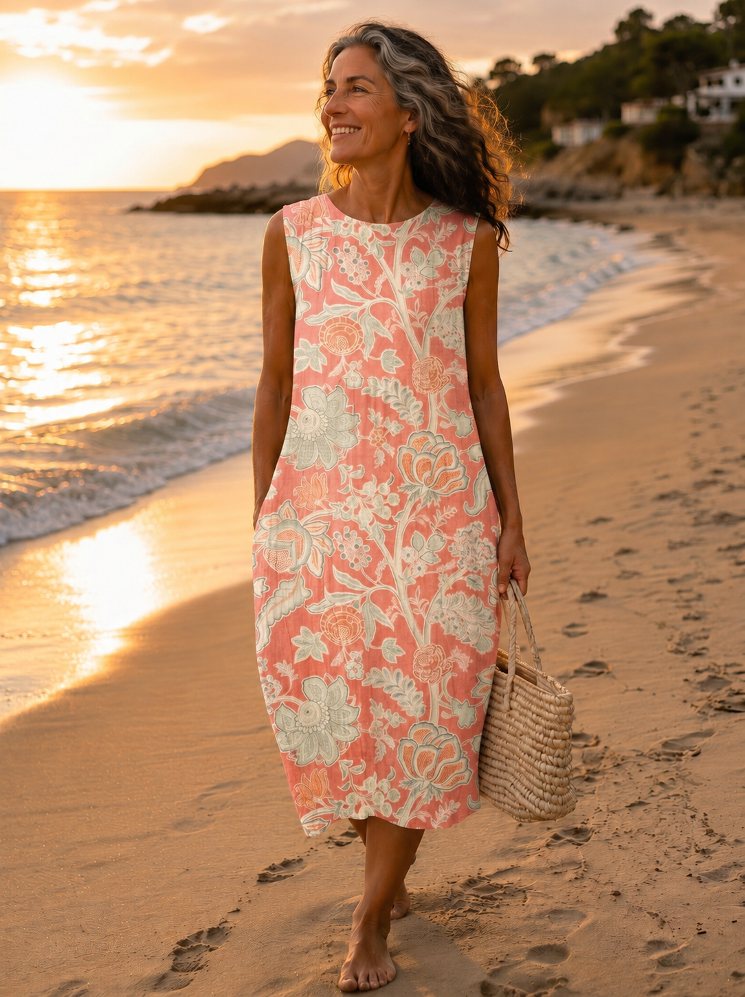 Ellen | Floral Boho Midi Dress