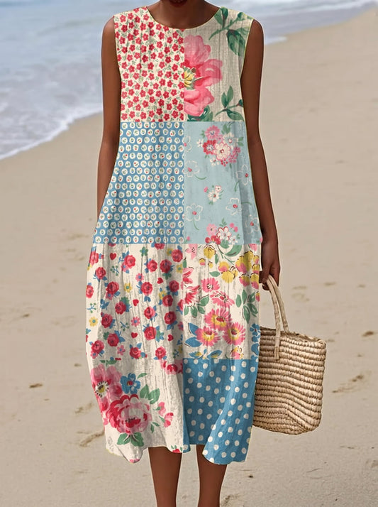 Lovisa | Patchwork Boho Midi Dress