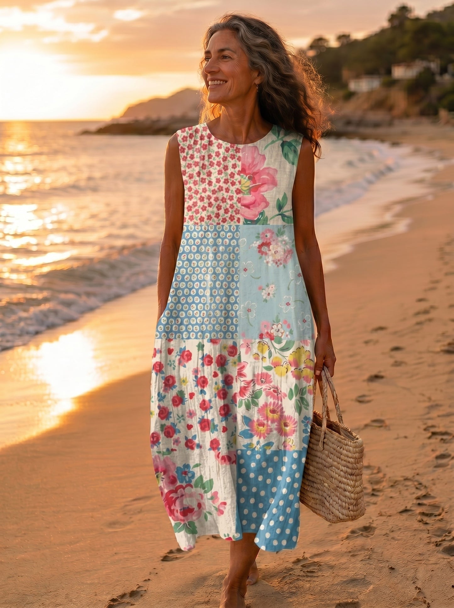 Lovisa | Patchwork Boho Midi Dress