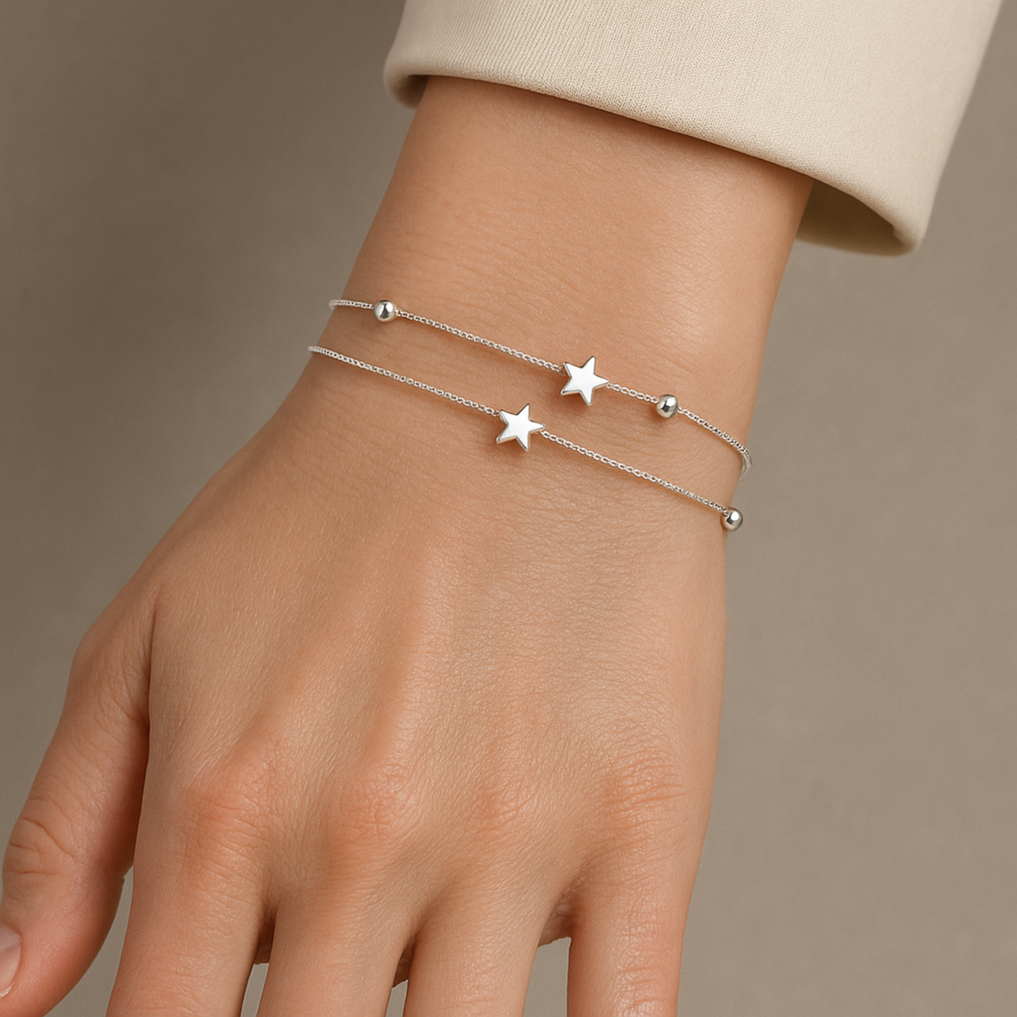 Silver Star Bracelet