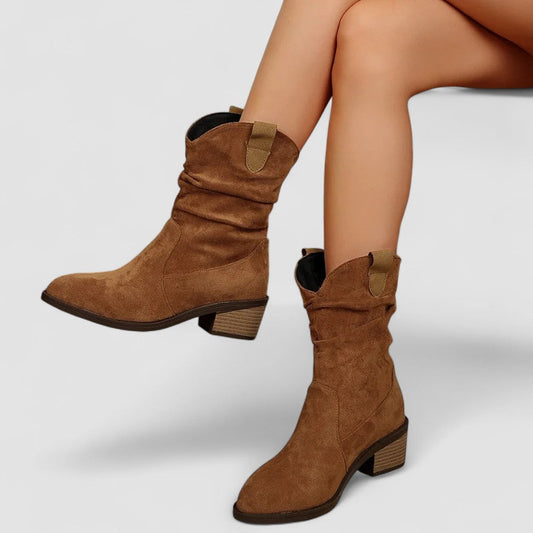 Clelia | Slouchy Western Ankle Boots