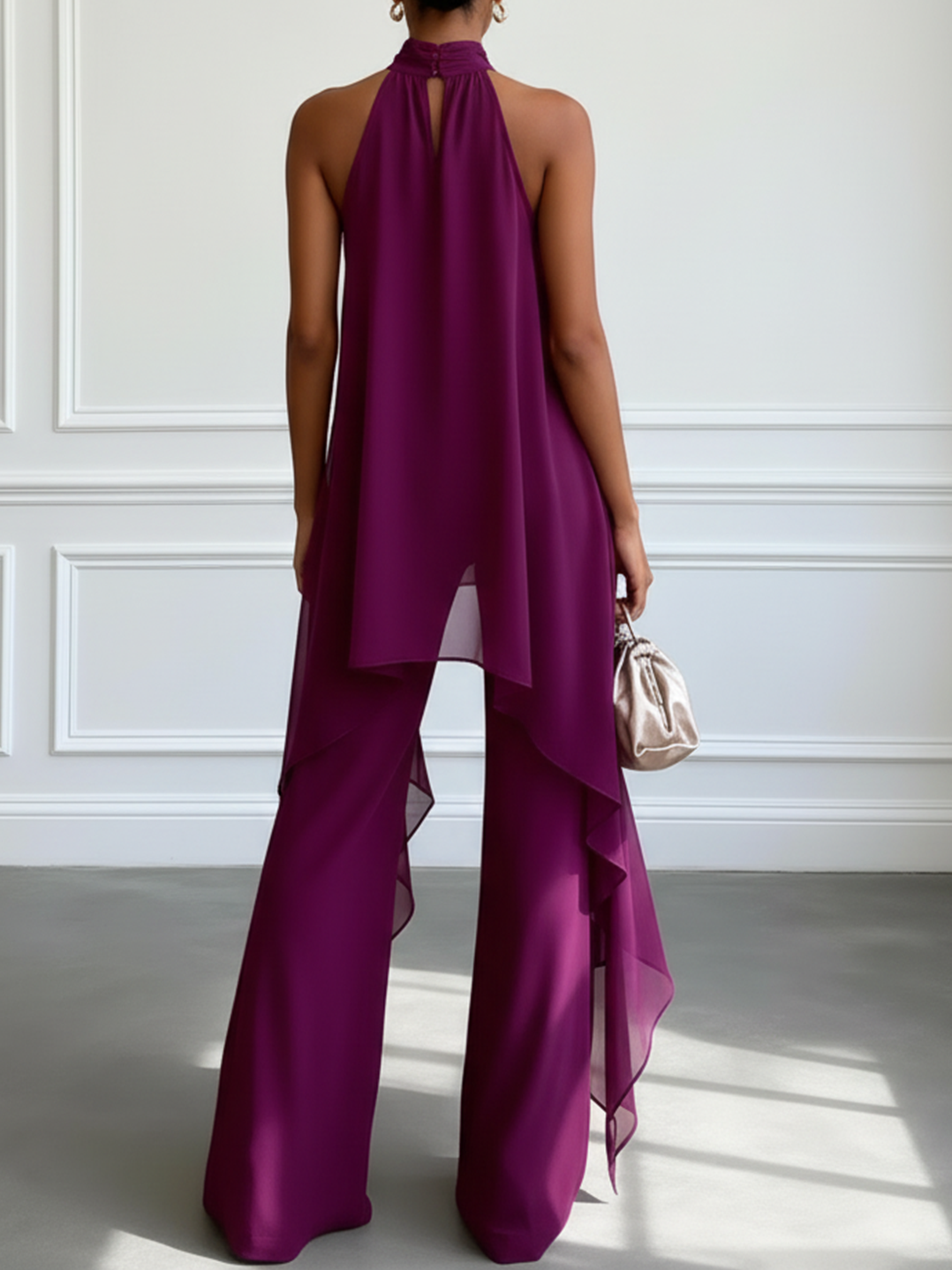Elegant Two-Piece Violet Set