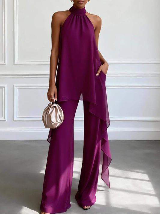 Elegant Two-Piece Violet Set