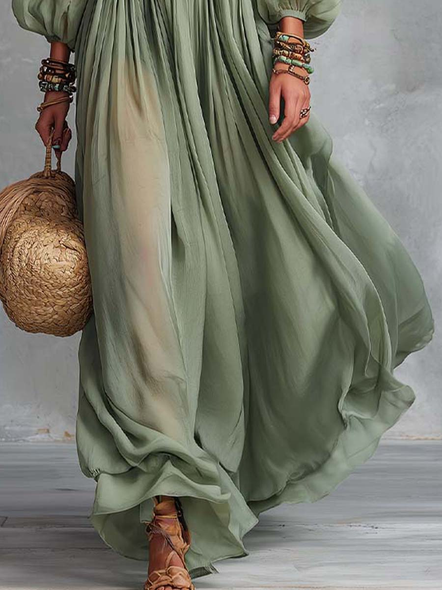 Violette | Green Maxi Dress