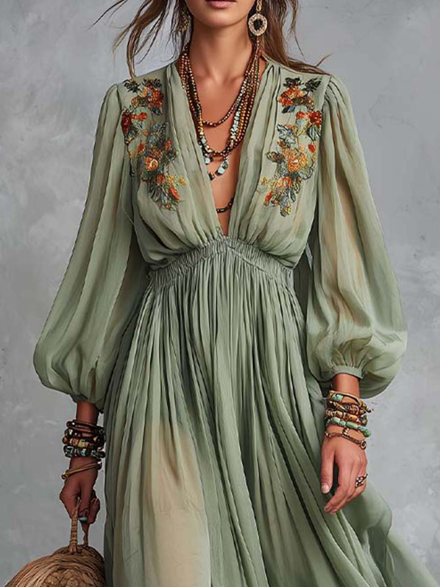Violette | Green Maxi Dress