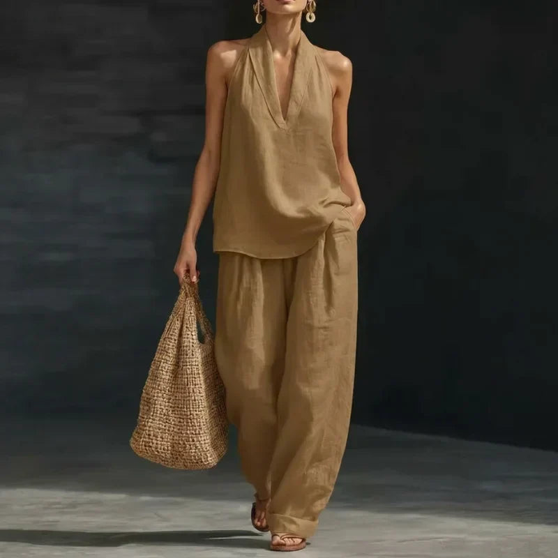 Ainhoa | Two-Piece Linen-Textured Set