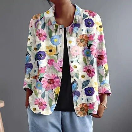 Rosamonde | Hand-Painted Floral Blouse