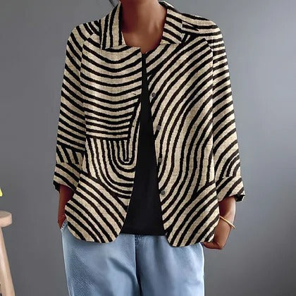Jonquille | Graphic Arc Print Blouse