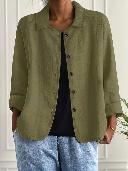 Aurelienne | Olive Green Blouse