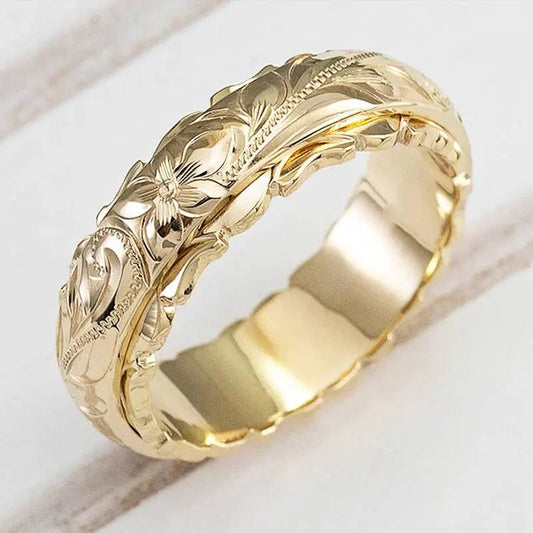 Antique Flower Gold Ring