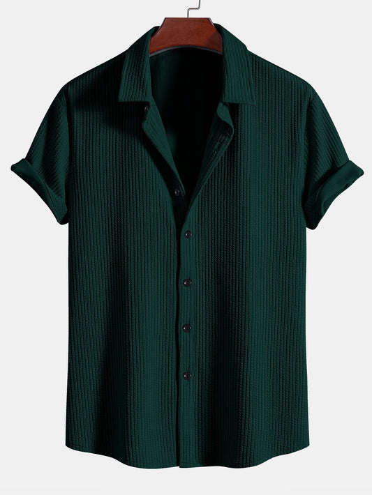 Camisa Acanalada con Botones