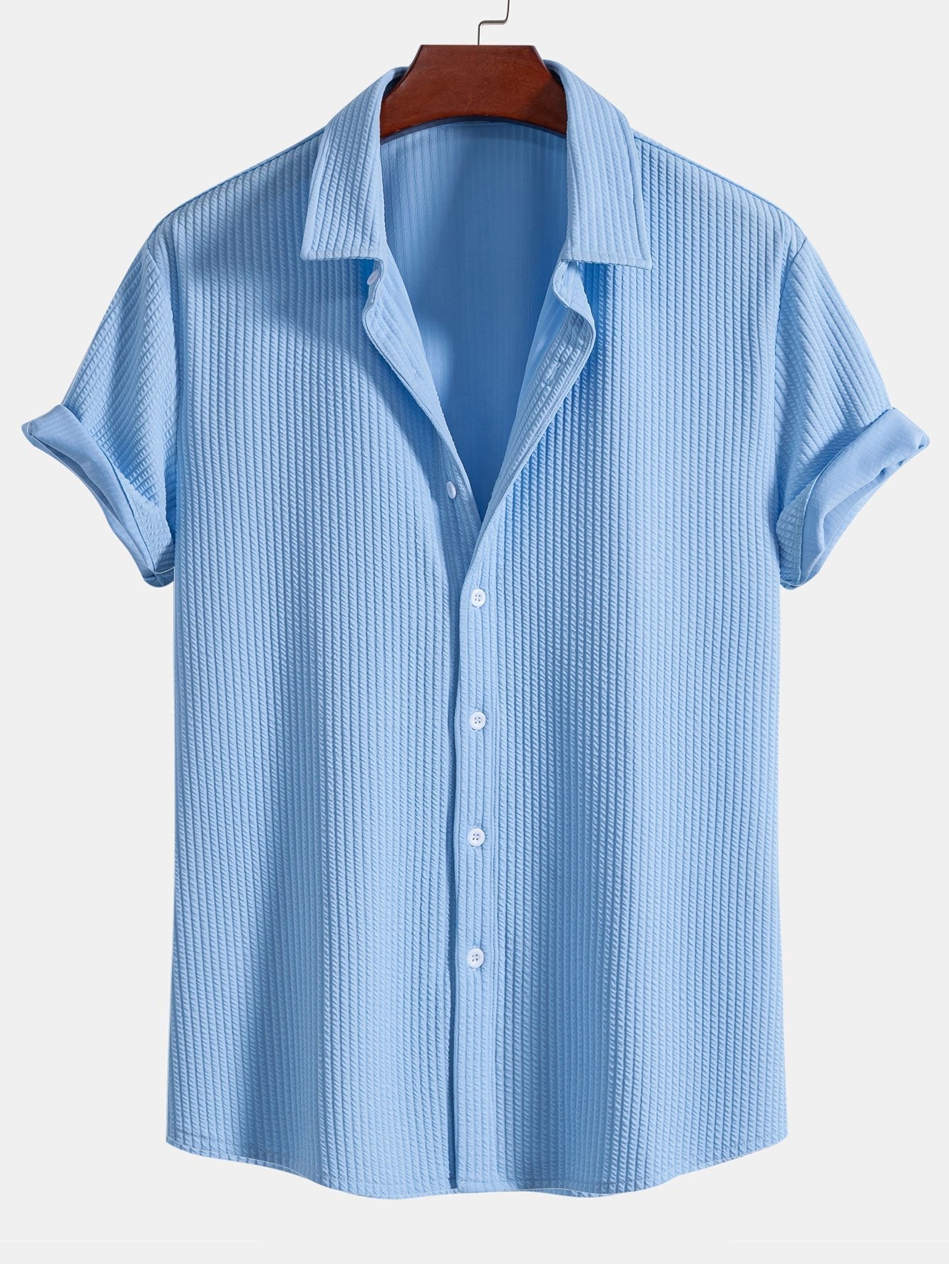 Camisa Acanalada con Botones