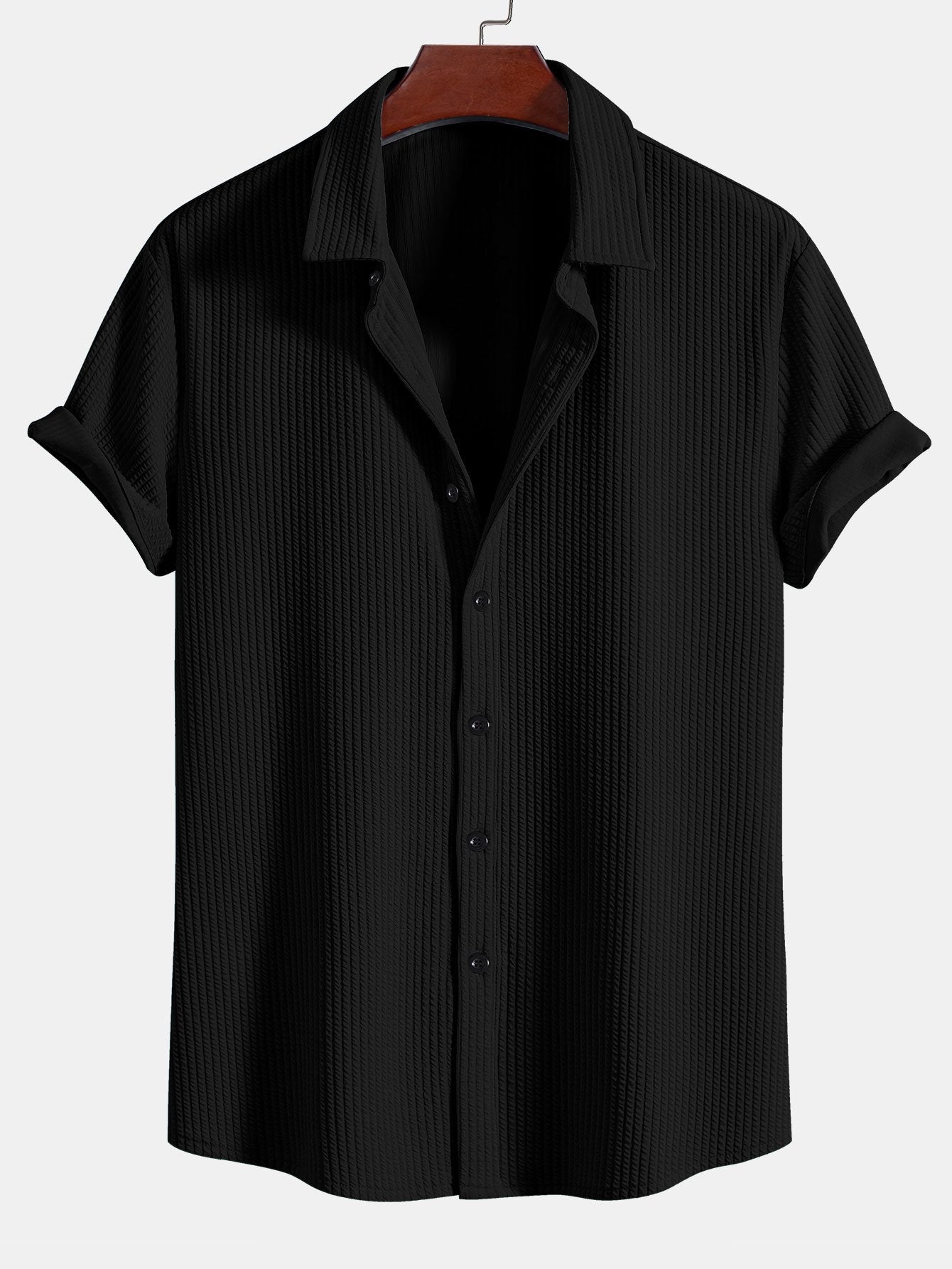 Camisa Acanalada con Botones