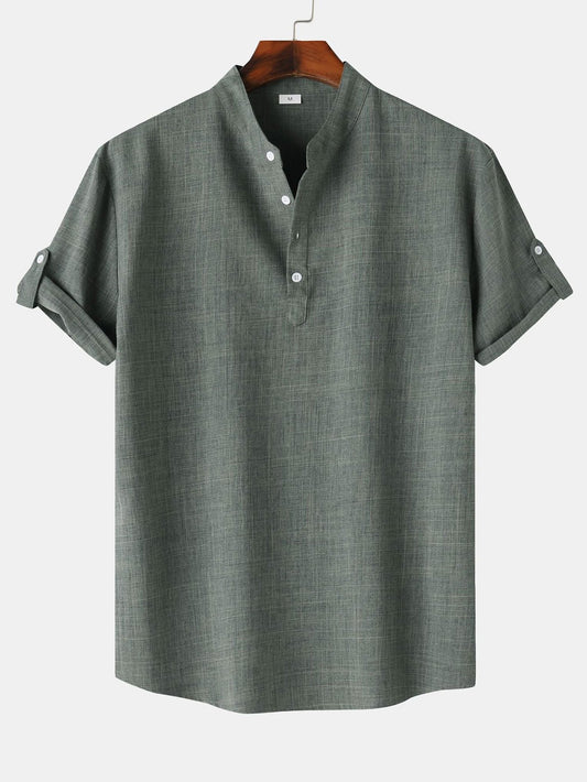 Camisa Henley de Lino