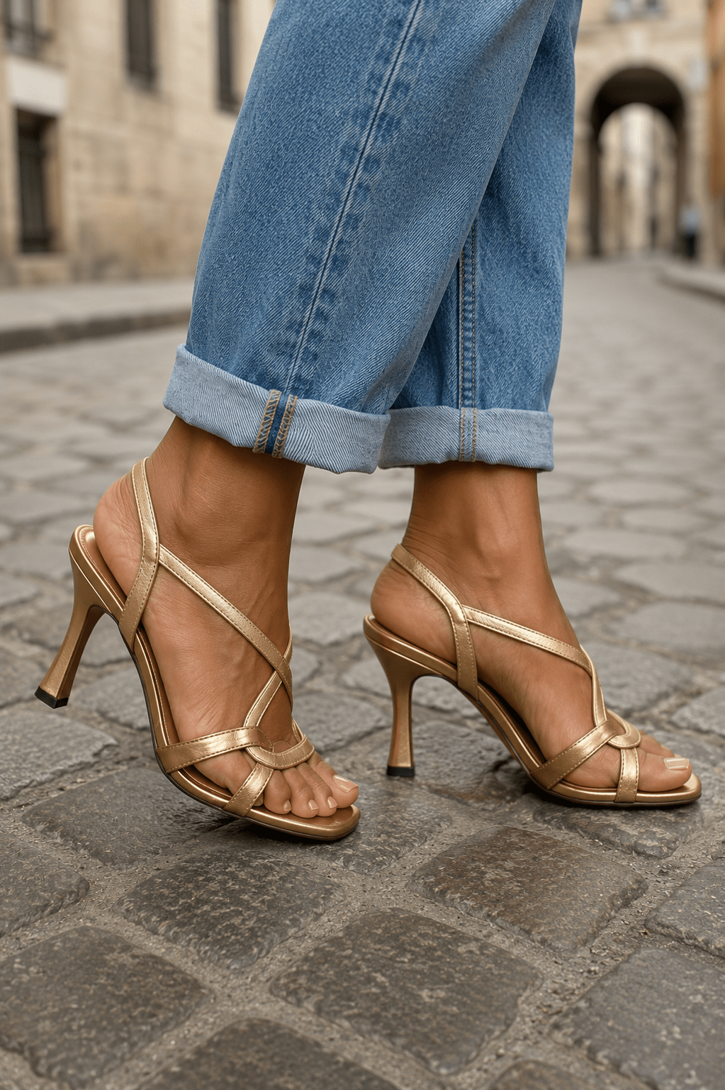 Elisabeth | Golden Sandals: Summer Charm
