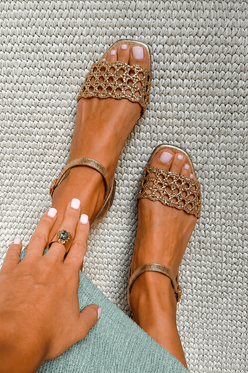 Aurora | Golden Sandals: Summer Charm