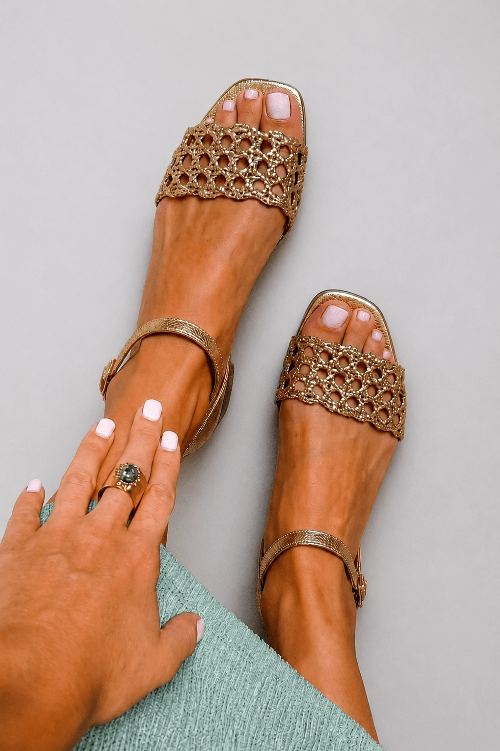 Aurora | Golden Sandals: Summer Charm
