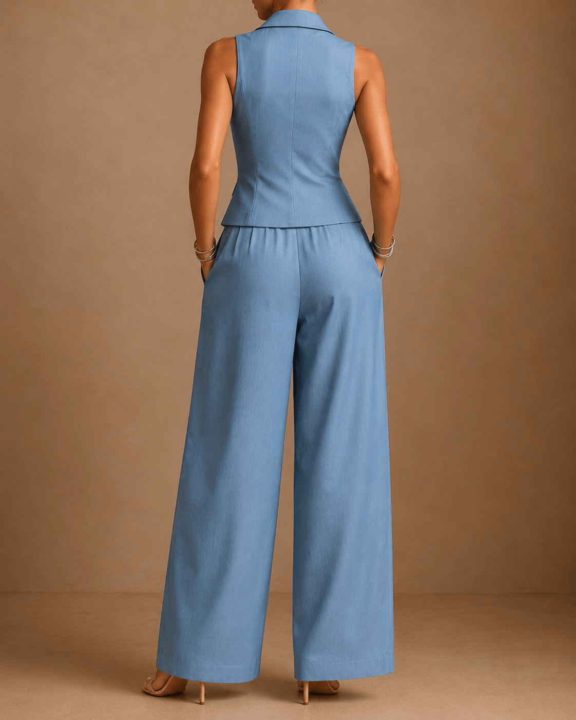 Ana | Women's Two-Piece Set with V-Neck and Buttons