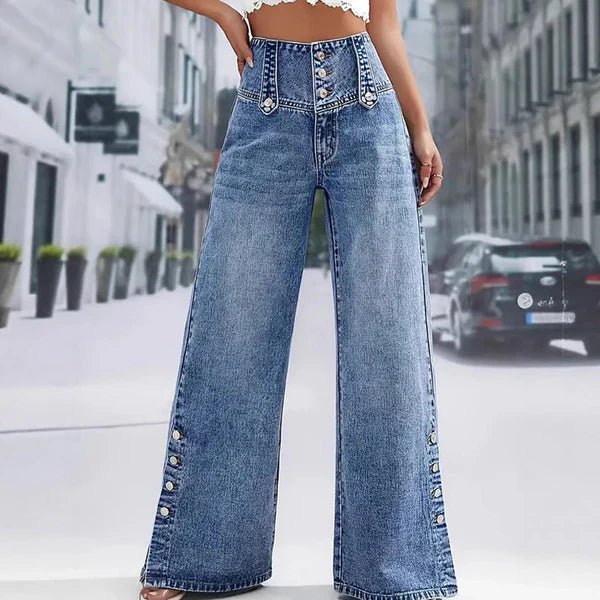 Abril High-Waisted Wide-Leg Jeans